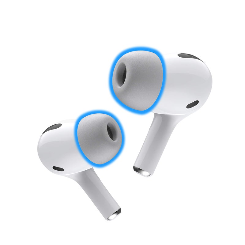 AutoLine Pro Foam Masters Memory Foam Ear Tips for AirPods Pro 1st & 2nd Gen | Comfortable | Secure | Better Noise Cancellation | Version 3.0 Replacement Buds (Small - 3 Pairs, Gray) - Image 1